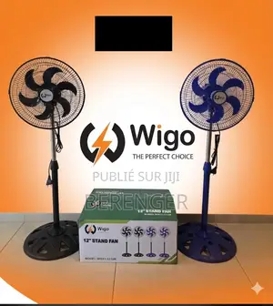 Ventilateur Sur Pied Noir Wigo De 12 Pouces