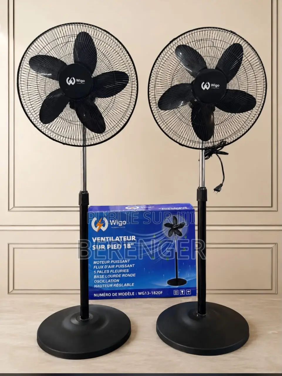 Ventilateur Sur Pied Wigo De 18 Pouces (Modèle WG13-1820F)
