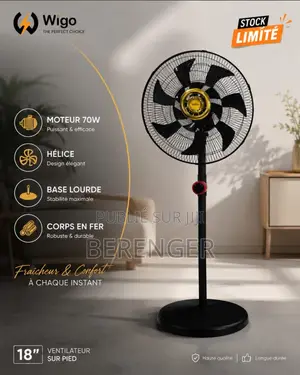 Ventilateur Sur Pied Wigo De 18 Pouces