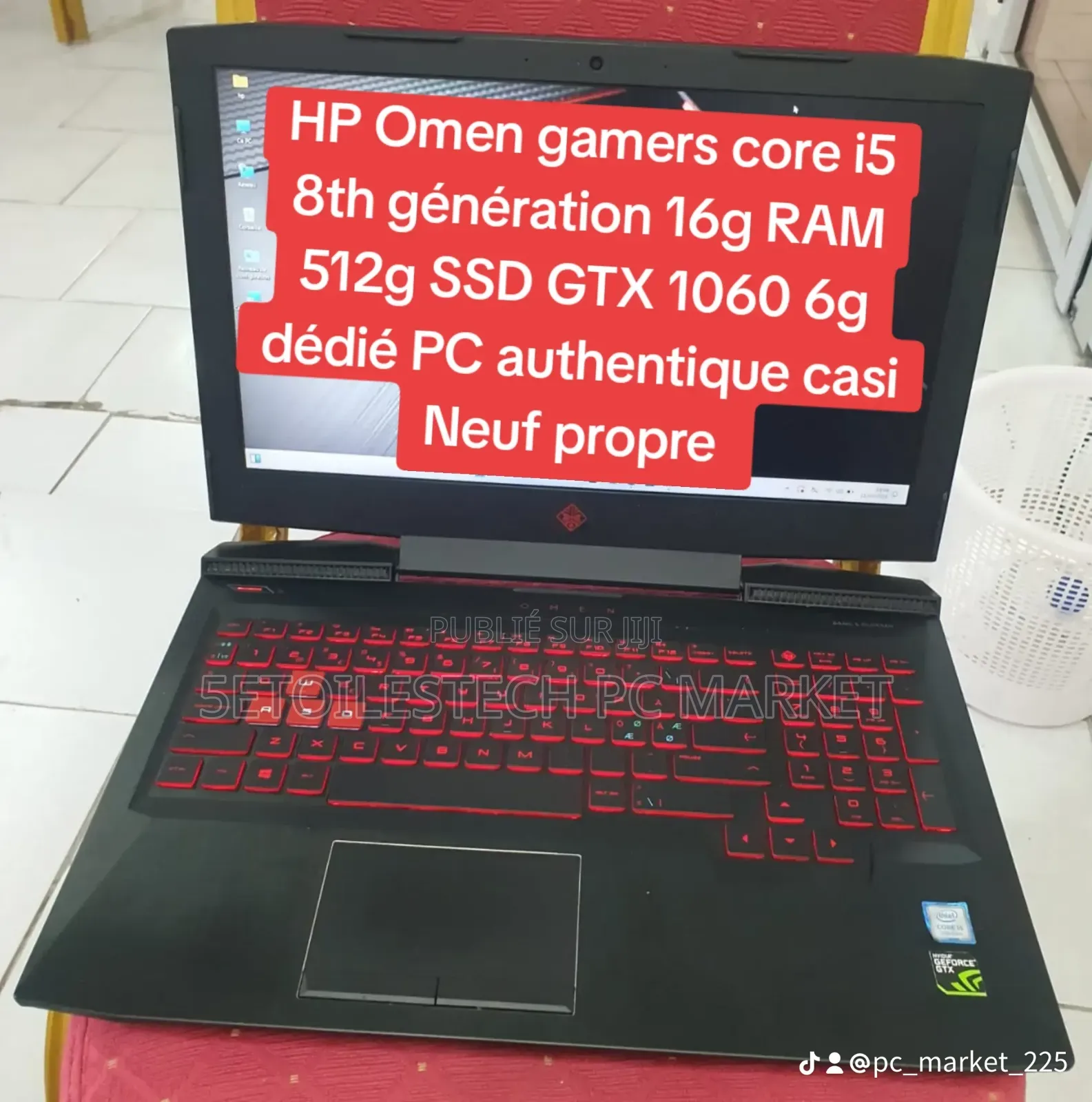 Nouveau Ordinateur portable HP Omen Pro 16GB Intel Core i5 SSD 512GB