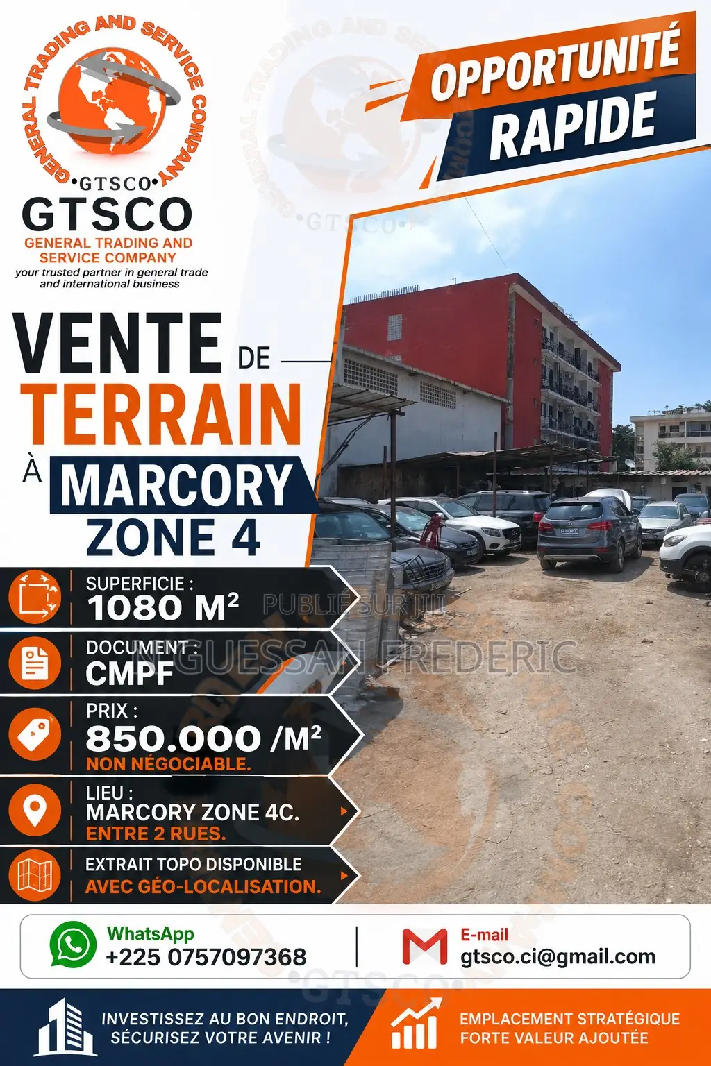 Terrain en Vente À Marcory Zone 4