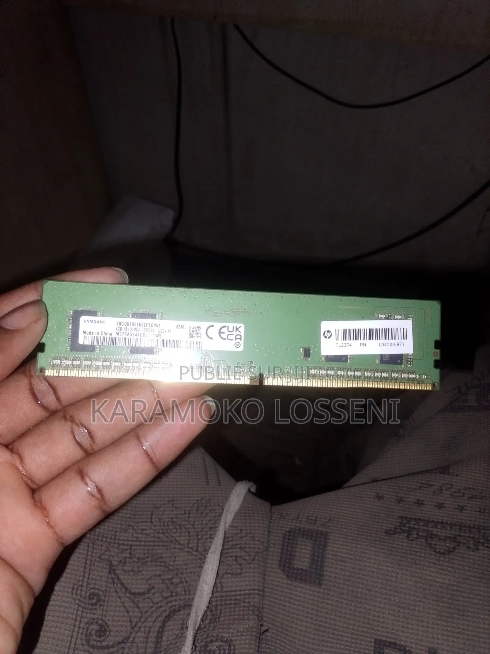 RAM Samsung 4 Giga Ddr4 3200hz