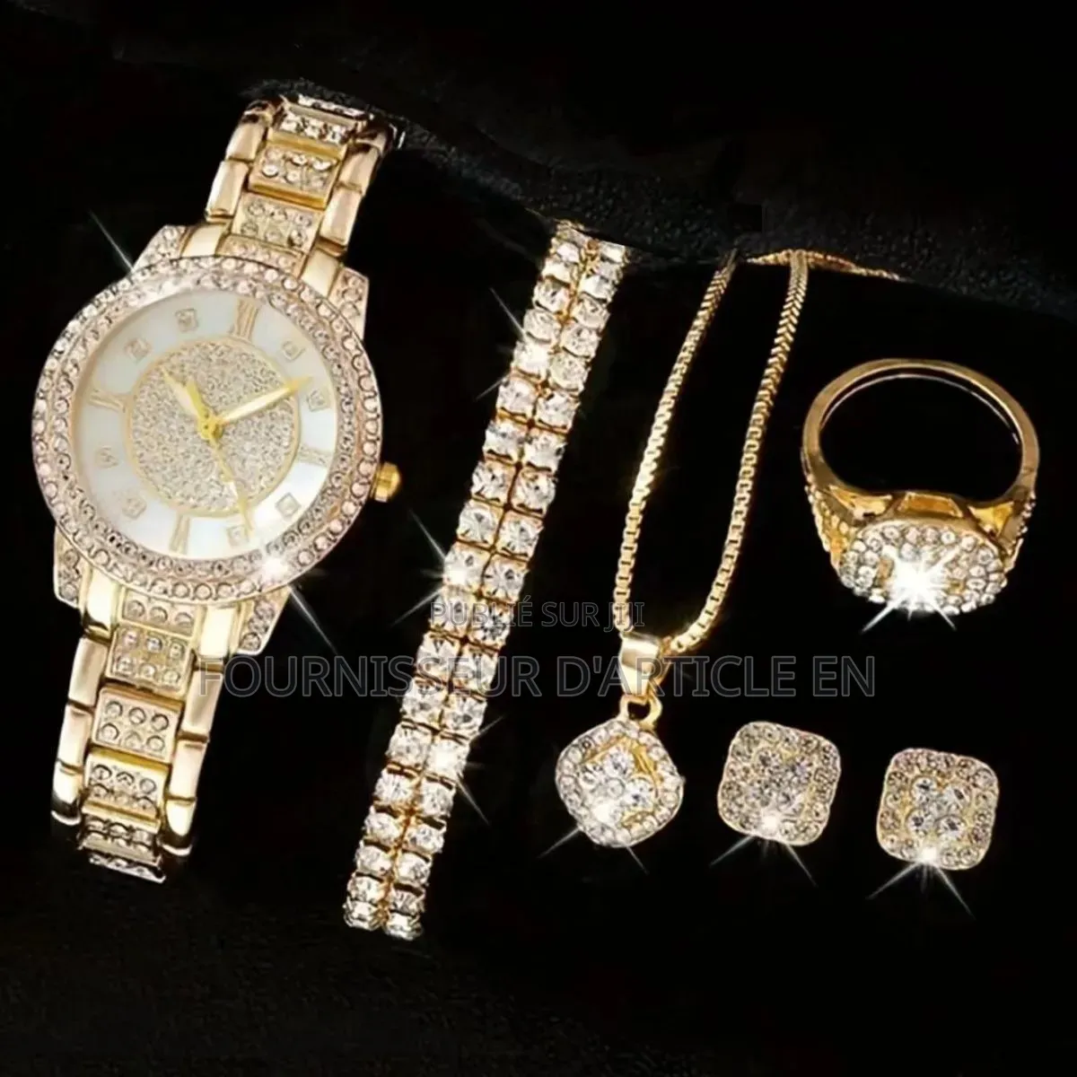 Coffret De 5 Montres Pour Femme Ornées De Diamants,