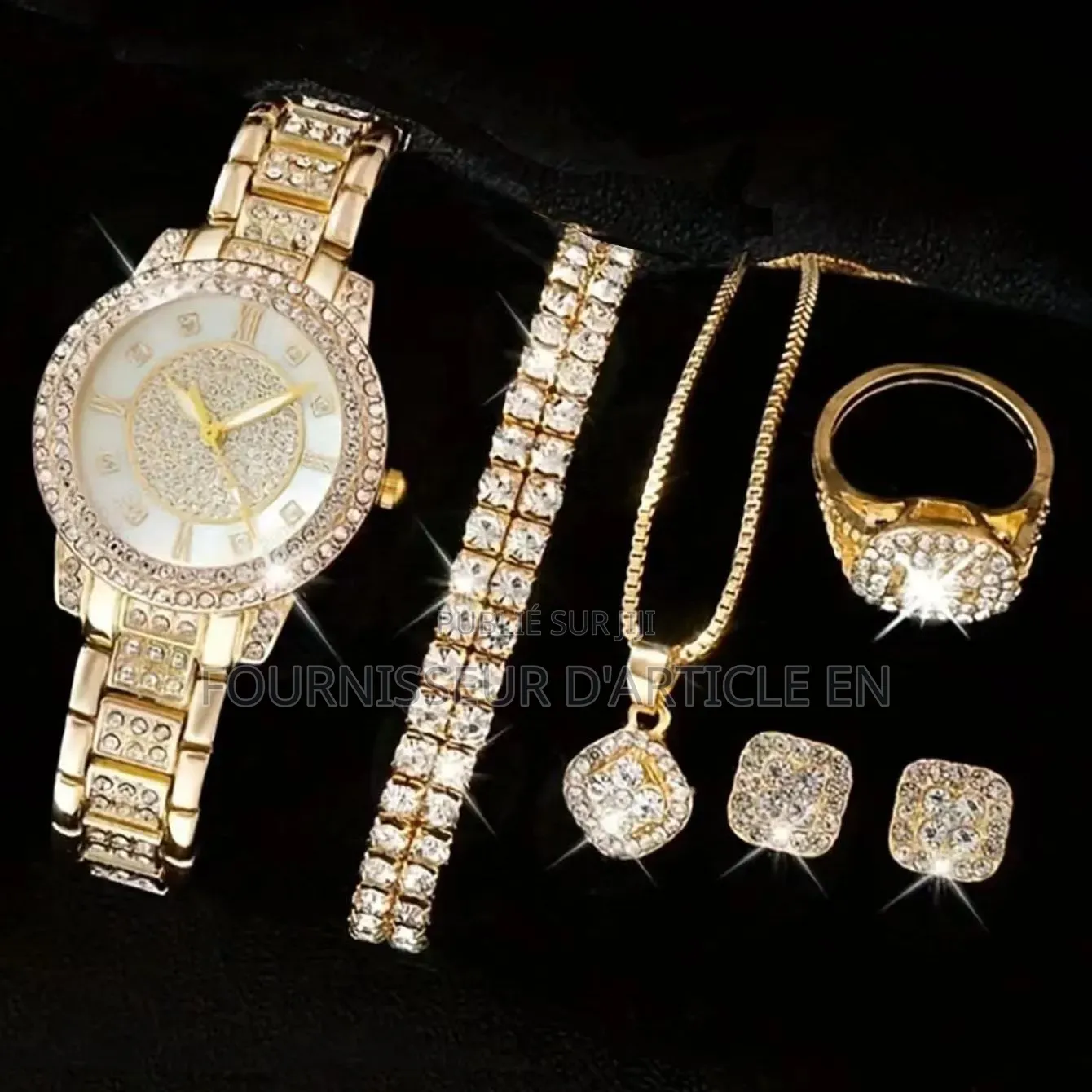 Coffret De 5 Montres Pour Femme Ornées De Diamants,