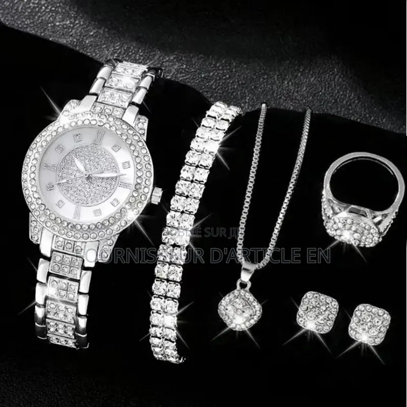 Coffret De 5 Montres Pour Femme Ornées De Diamants,