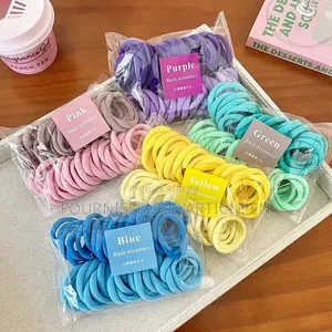 Élastiques À Cheveux Sans Couture, Lots De 48 en Couleurs Pastel