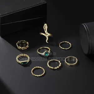 Ensemble De 8 Pièces — Bagues Serpent