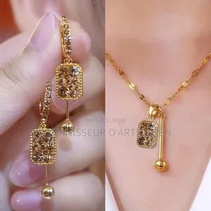 Parure 2 Pièces — Collier Et Boucles d'Oreilles Clips