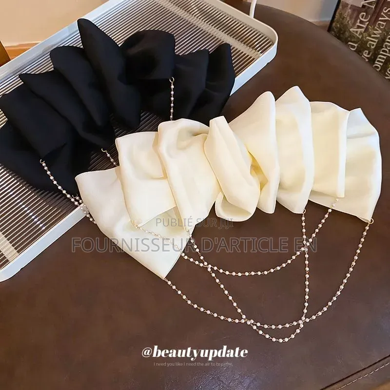 Pince À Cheveux À Ressort — Très Grand Nœud Papillon en Tulle