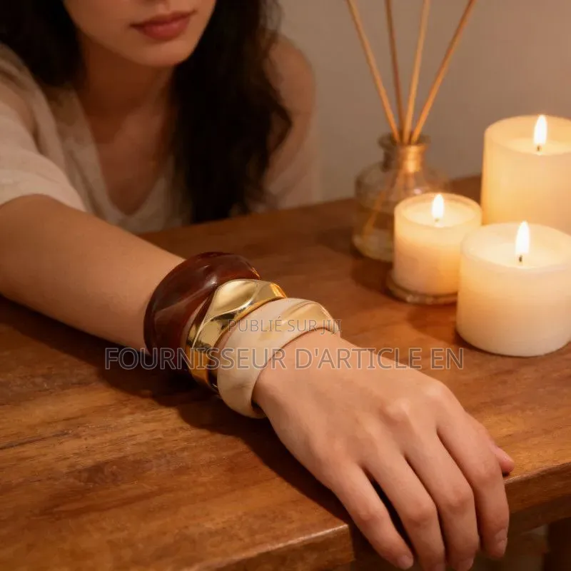 Ensemble De Bracelets en Acrylique Et Résine