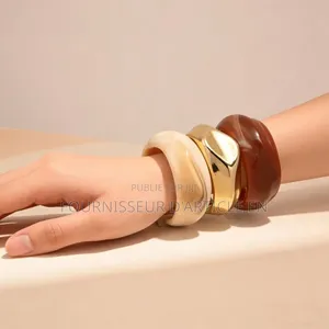 Ensemble De Bracelets en Acrylique Et Résine