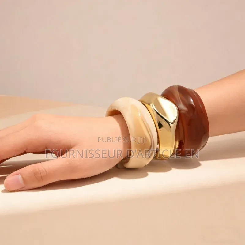 Ensemble De Bracelets en Acrylique Et Résine