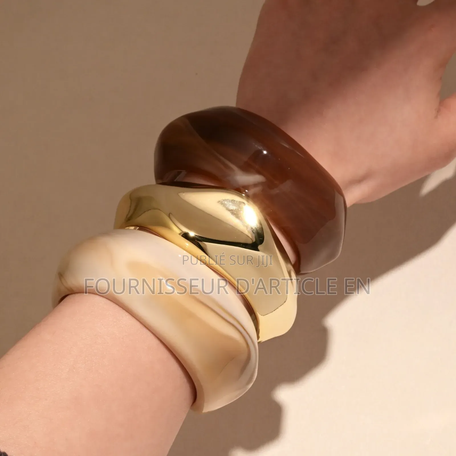 Ensemble De Bracelets en Acrylique Et Résine