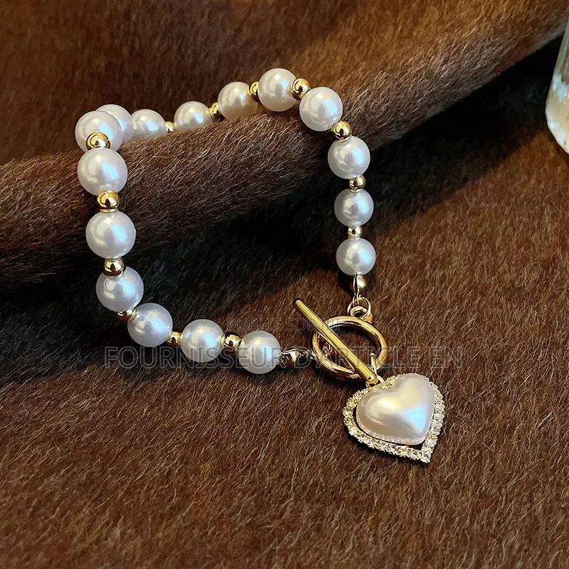 Bracelet Maille Serpent Géométrique Avec Perles
