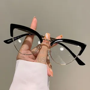 Monture De Lunettes Rétro Œil-De-Chat en Métal