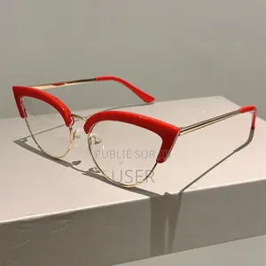 Monture De Lunettes Rétro Œil-De-Chat en Métal