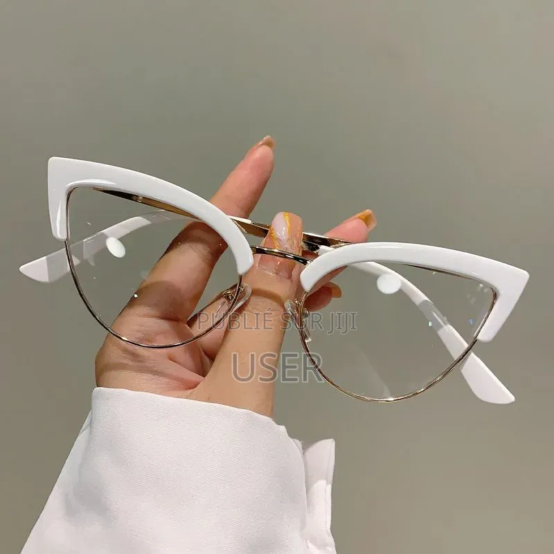 Monture De Lunettes Rétro Œil-De-Chat en Métal