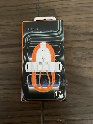 Câble De Charge Rapide USB-C Tressé 60W - 1m - Orange