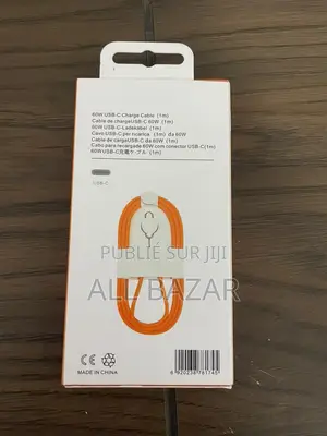 Câble De Charge Rapide USB-C Tressé 60W - 1m - Orange