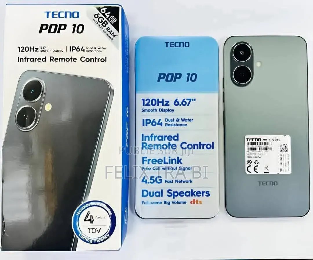 Nouveau Tecno Pop 10 128 GB Bleu