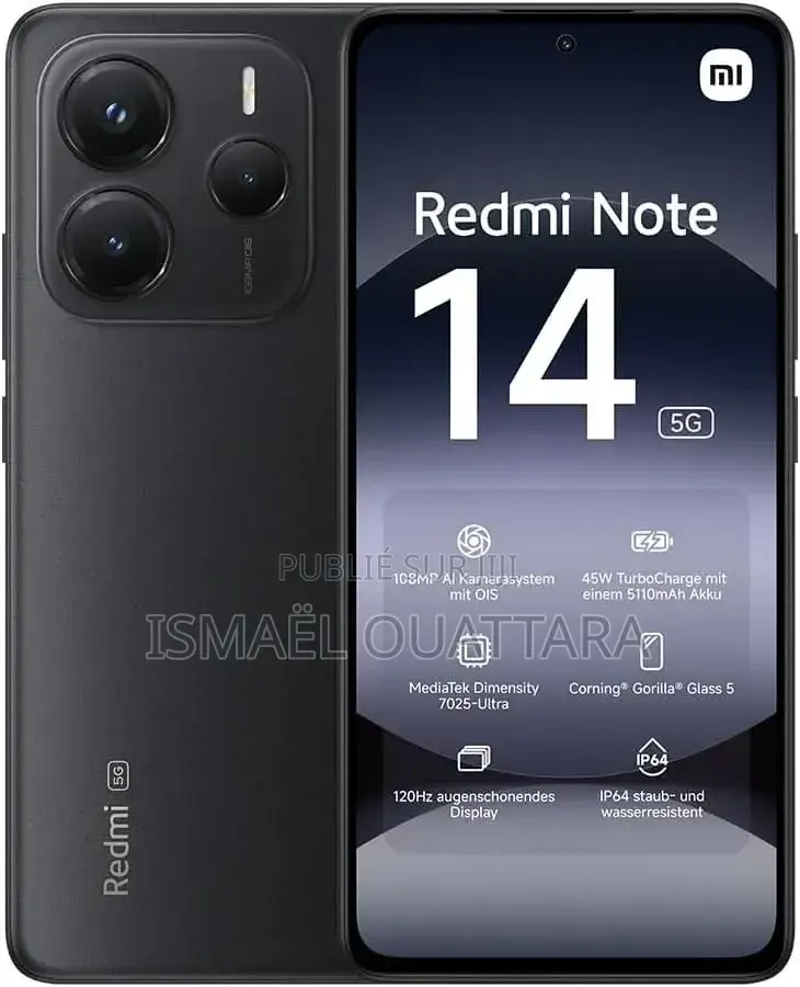 Nouveau Xiaomi Redmi Note 14 4G 128 GB Noir