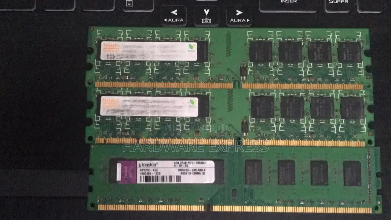 Lot De 3 Barrettes Ram Ddr2 Kingston 2 Go 800 MHZ – Total 6 Go