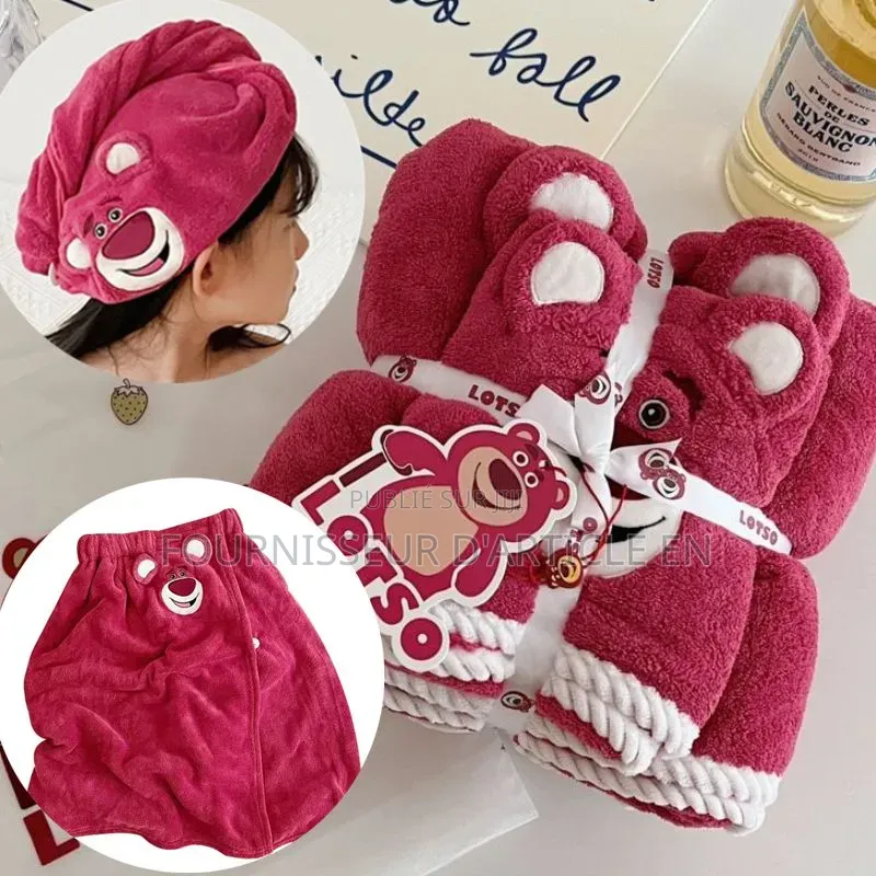 Serviette De Bain Fraise, Grande Serviette