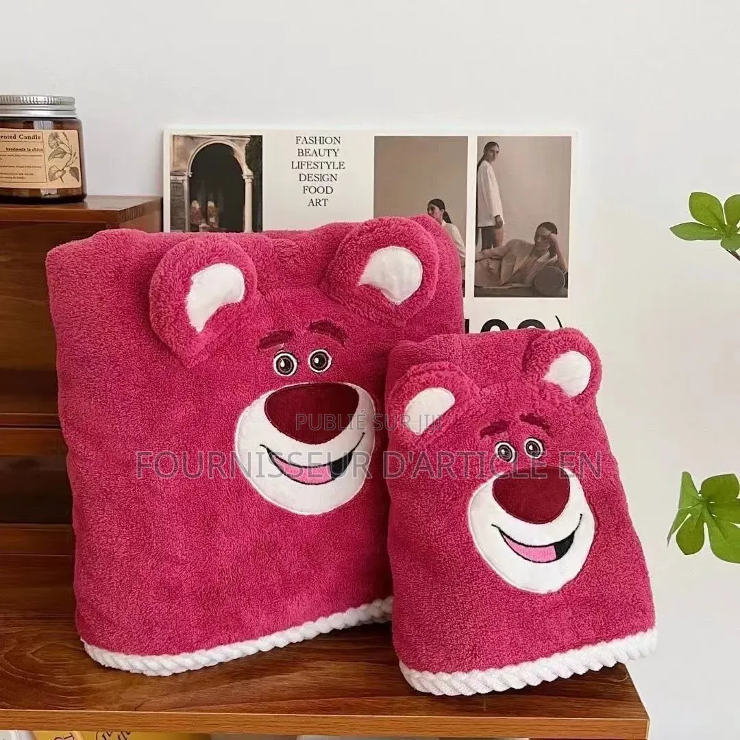 Serviette De Bain Fraise, Grande Serviette