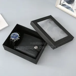 Coffret Pour Homme Comprenant Une Ceinture Et Un Portefeuille en Cuir