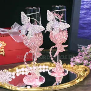 Kit Cadeau De Mariage Pour Verres À Champagne Papillon