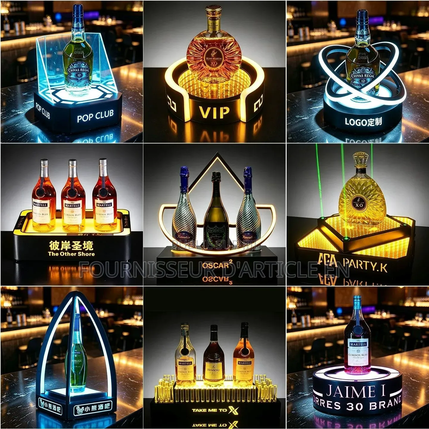 Support De Siège De Bar/KTV Lumineux Avec Éclairage d'Ambiance LED