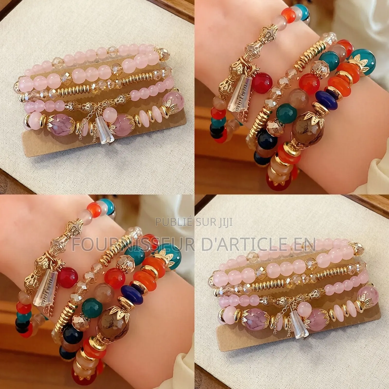 Bracelet Bohème en Cristal Orné De Papillons