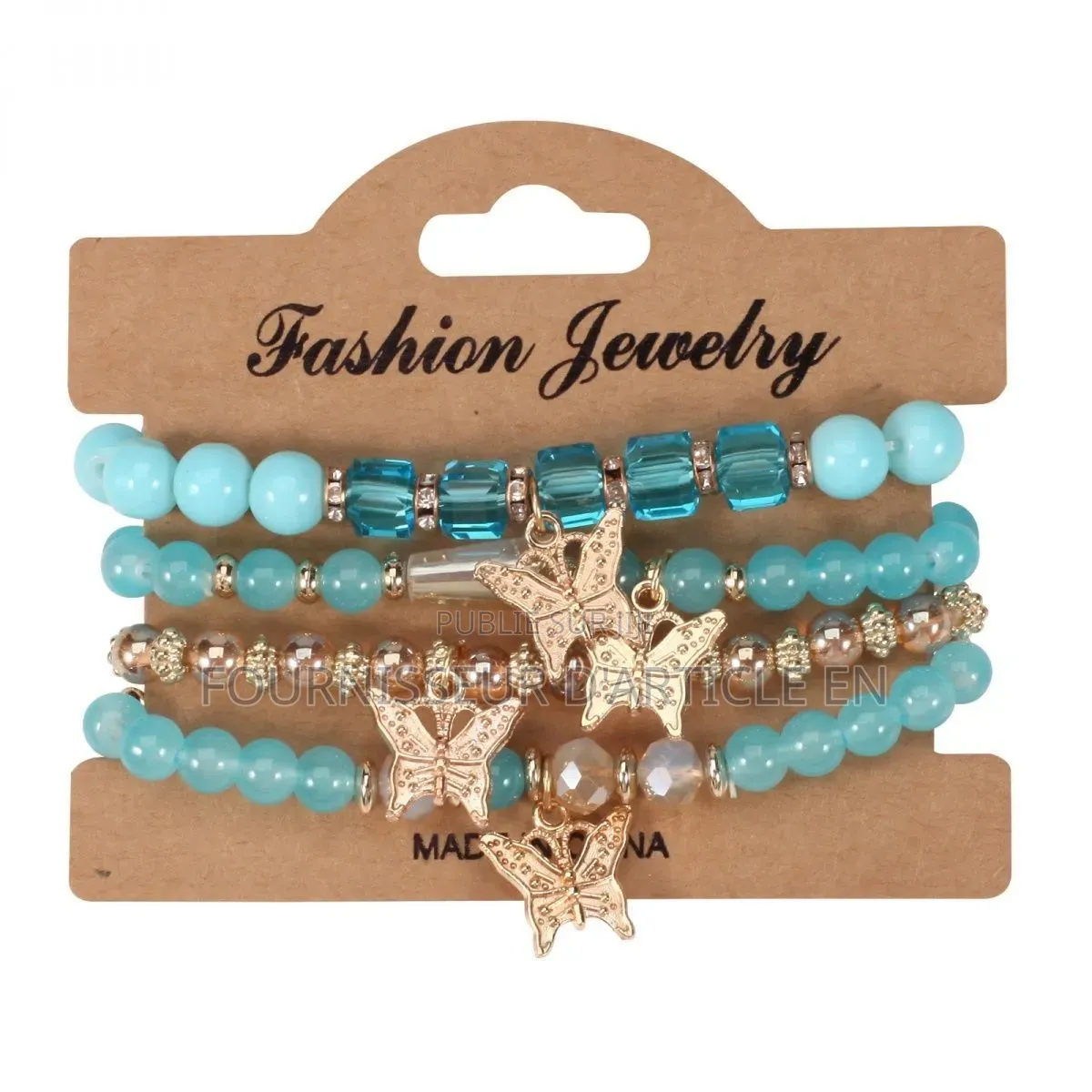 Bracelet Bohème en Cristal Orné De Papillons