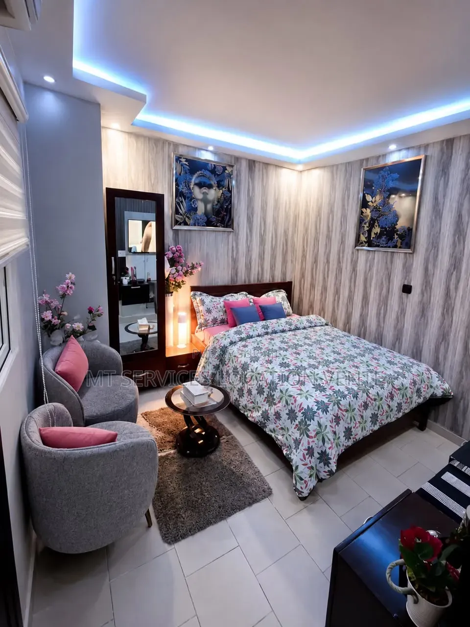 Meublé 1chbre Appartement dans Mt Services Location, Cocody à Louer