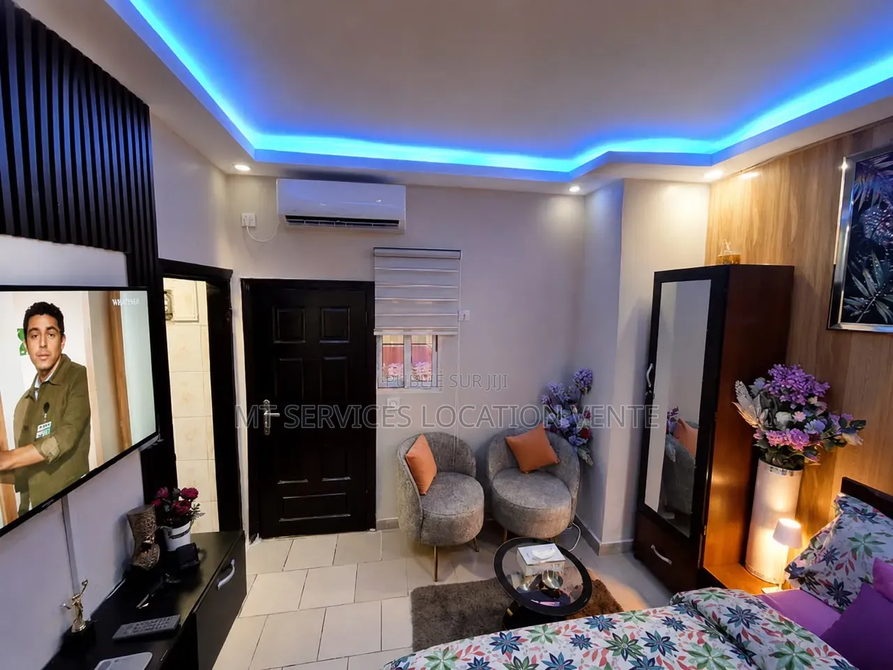 Meublé 1chbre Appartement dans Mt Services Location, Cocody à Louer