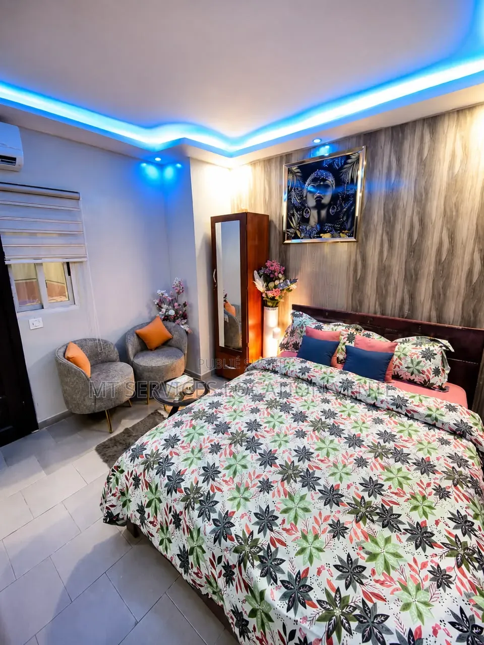 Meublé 1chbre Appartement dans Mt Services Location, Cocody à Louer