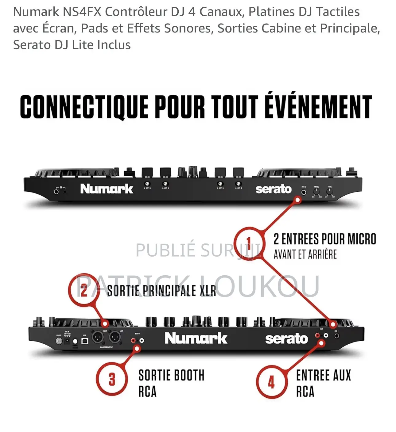 Numark NS4FX Contrôleur Dj 4 Canaux