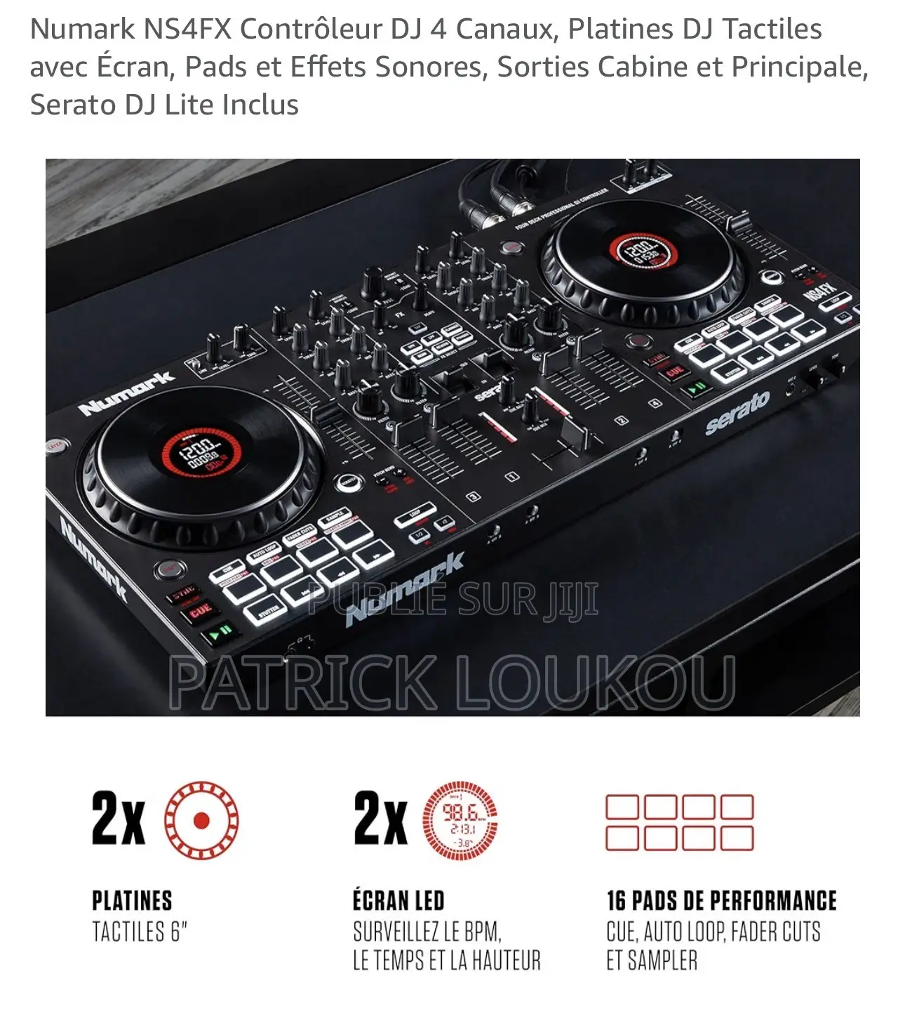 Numark NS4FX Contrôleur Dj 4 Canaux