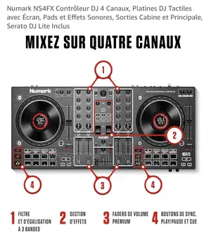 Numark NS4FX Contrôleur Dj 4 Canaux