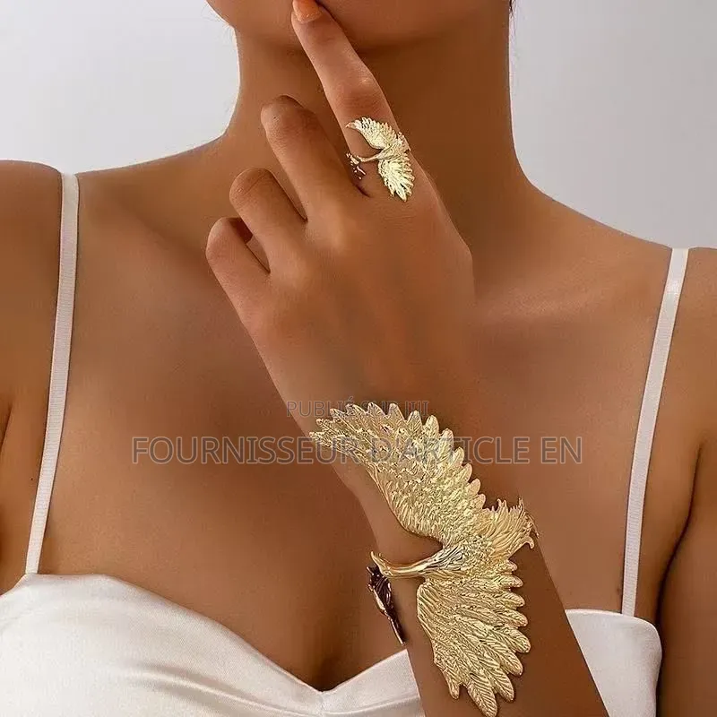 Ensemble De Bague Et Bracelet Phénix