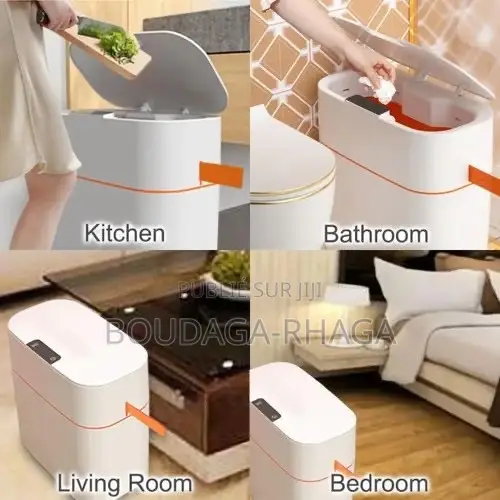 Poubelle Intelligente Rechargeable 16L Pour Chambre Salle De Bain.