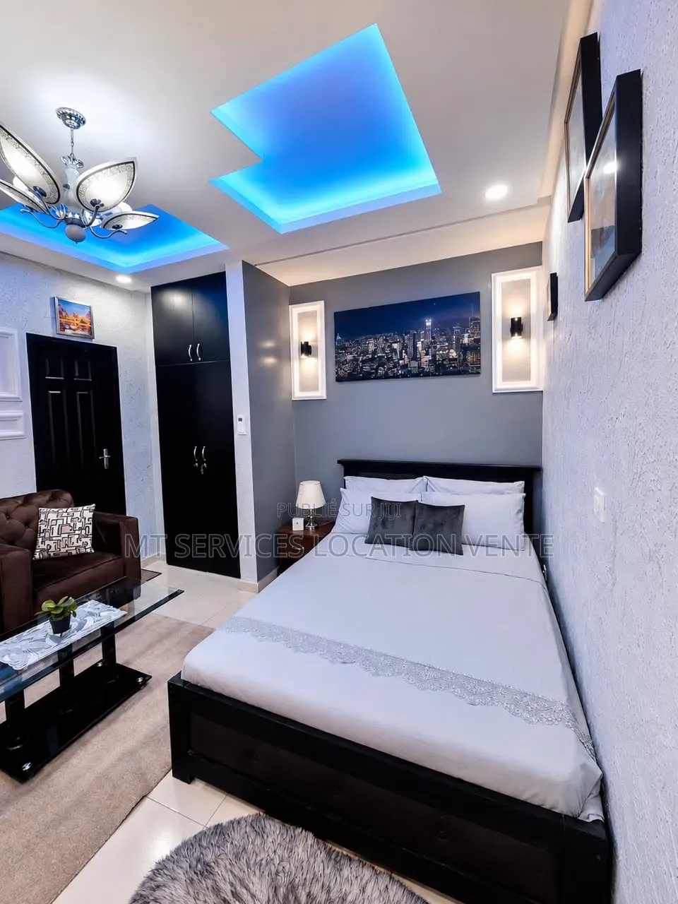 Meublé 1chbre Appartement dans Mt Services Location, Cocody à Louer