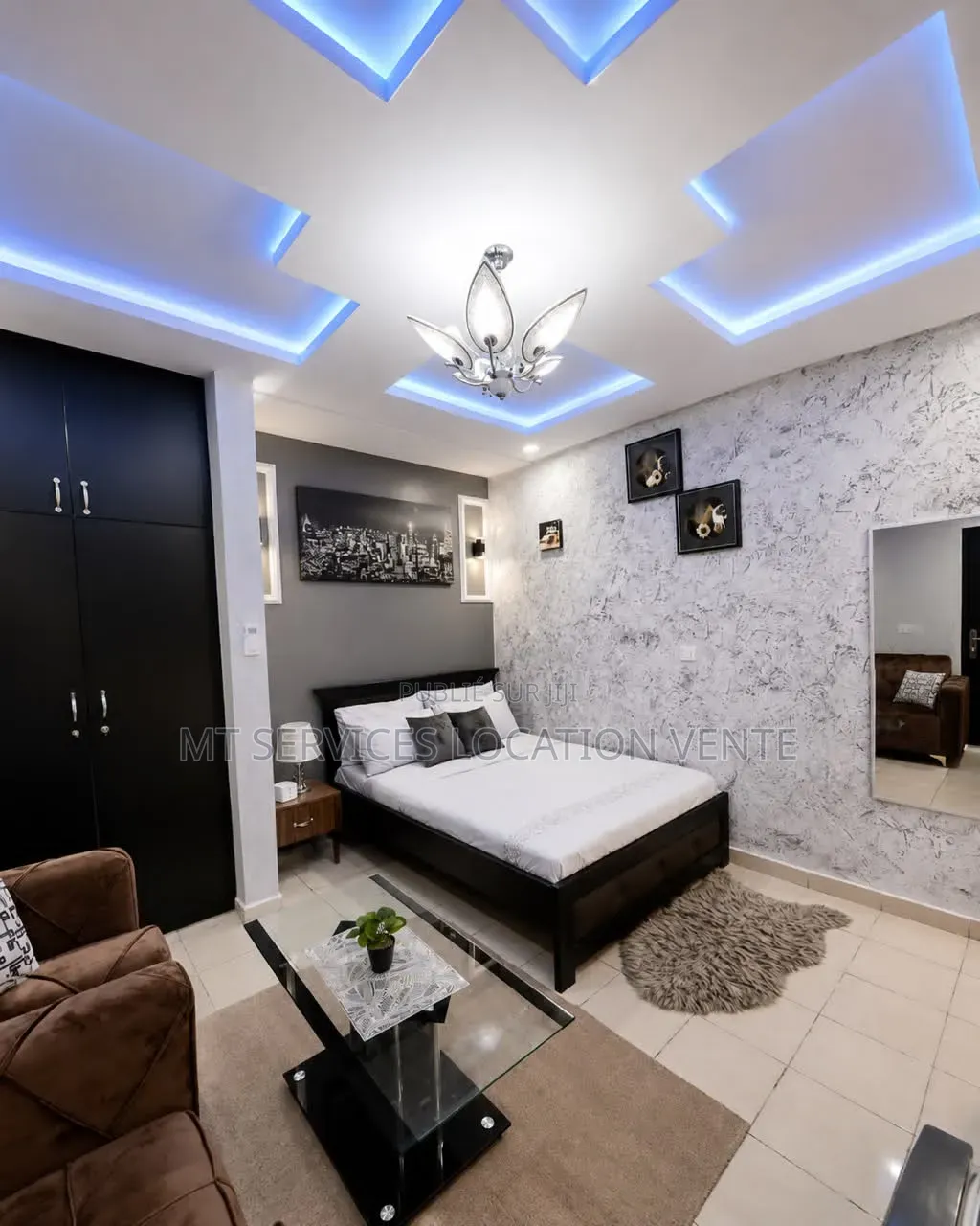 Meublé 1chbre Appartement dans Mt Services Location, Cocody à Louer