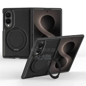 Titre : Coque Premium en Cuir Avec Anneau Magnétique