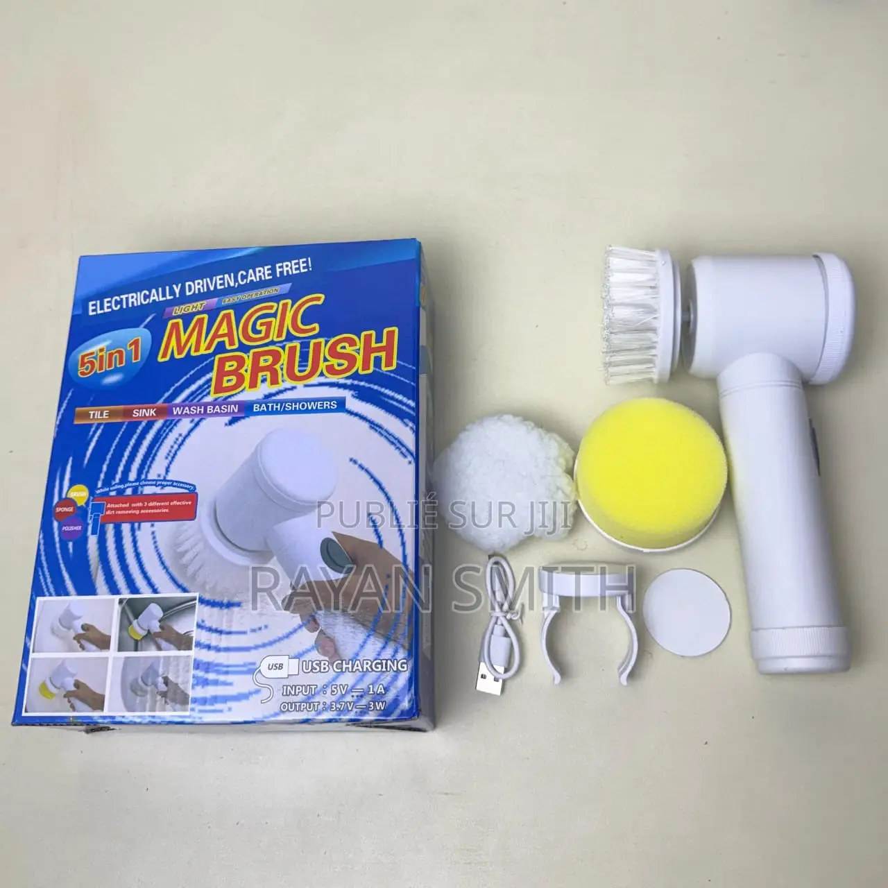 Brosse Électrique Rotative Avec 5 Têtes