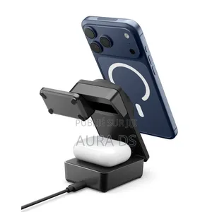 Spigen Essential EF323MQ – Station De Charge 3-en-1 Qi2.2 25W