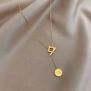 Nouveau Collier Pendentif Rond Porte-Bonheur