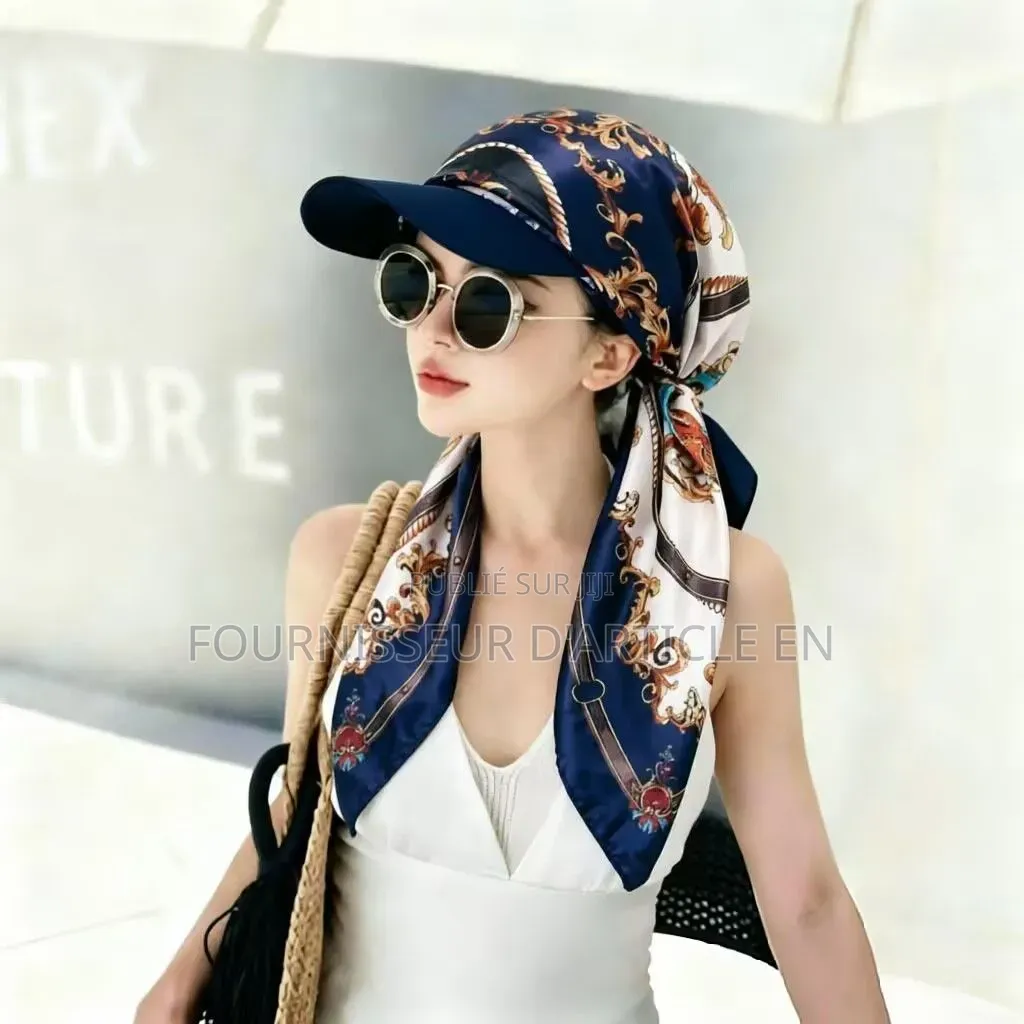 Nouveau Chapeau Imprimé en Tissu Satiné