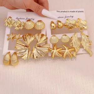 Ensemble De Boucles d'Oreilles en Forme De Feuille De Ginkgo