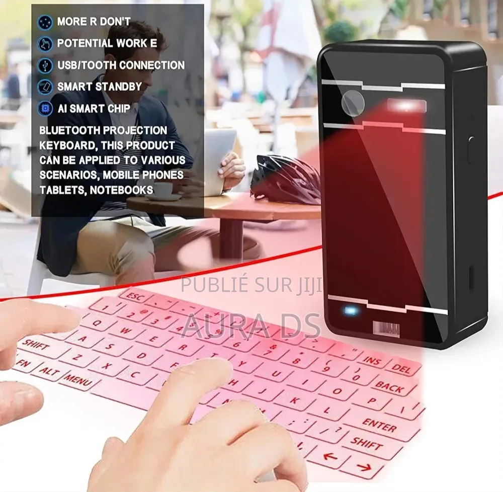 Clavier Laser Virtuel Bluetooth – Projection QWERTY